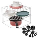 Kheera 3-Tier Kitchen Organizers And Storage Shelf - Kitchen Cabinet Organizer - Kitchen Organizer Shelf - Corner Shelf Kitchen - Countertop Organizer