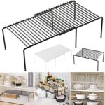 U HOOME Cabinet Storage Shelf Rack, Expandable Stackable Kitchen Cupboard Organiser for Tableware Seasoning Cupboard, Plate, Dish, Counter & Pantry Organizer